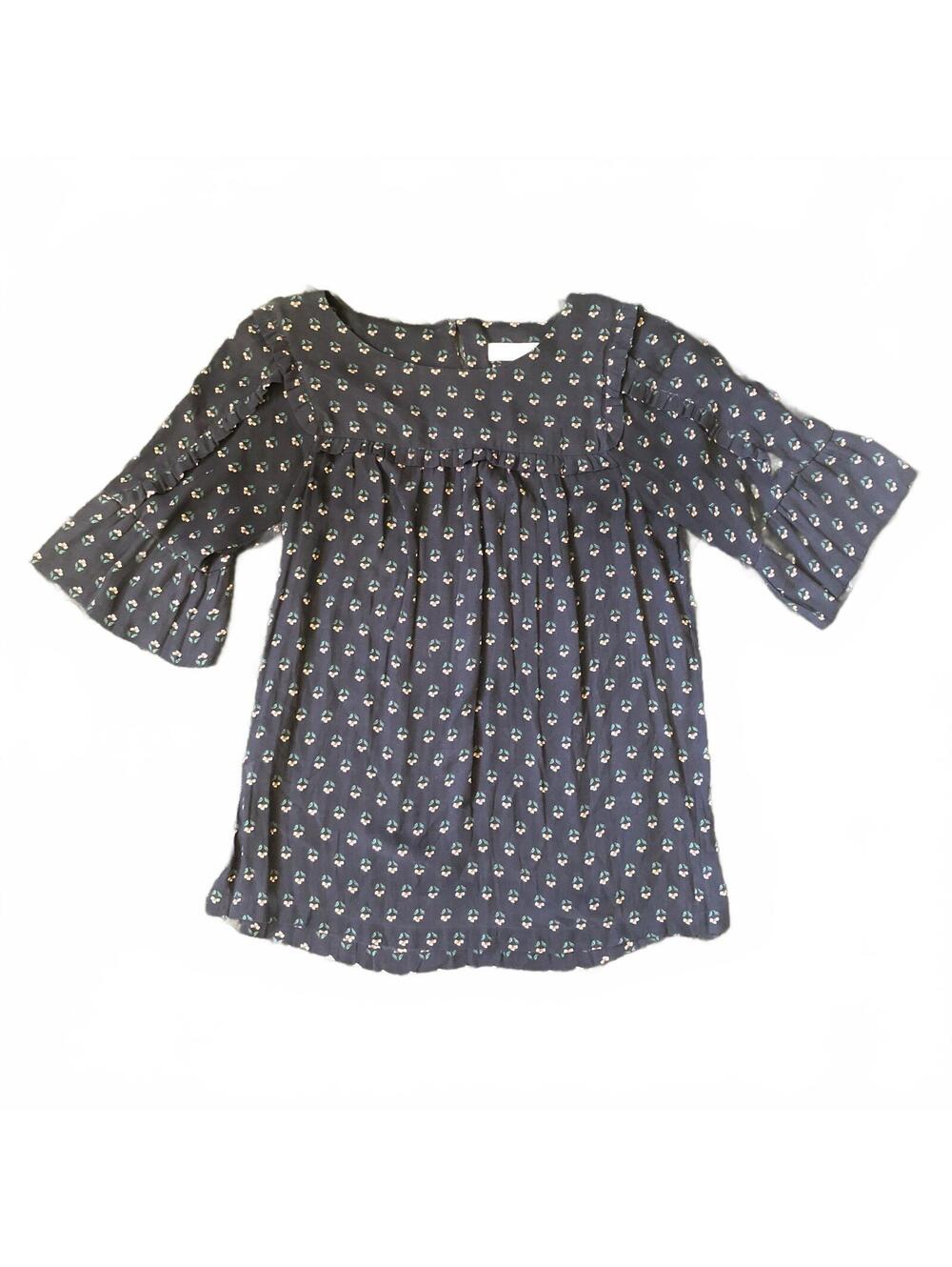 Ann Taylor LOFT Floral Print Bell Sleeve Blouse Size Small